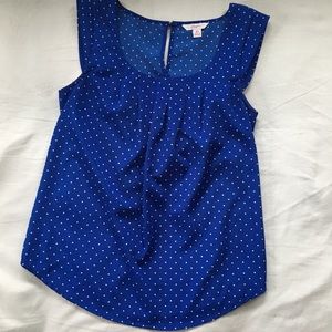 Blue Polkadot Blouse